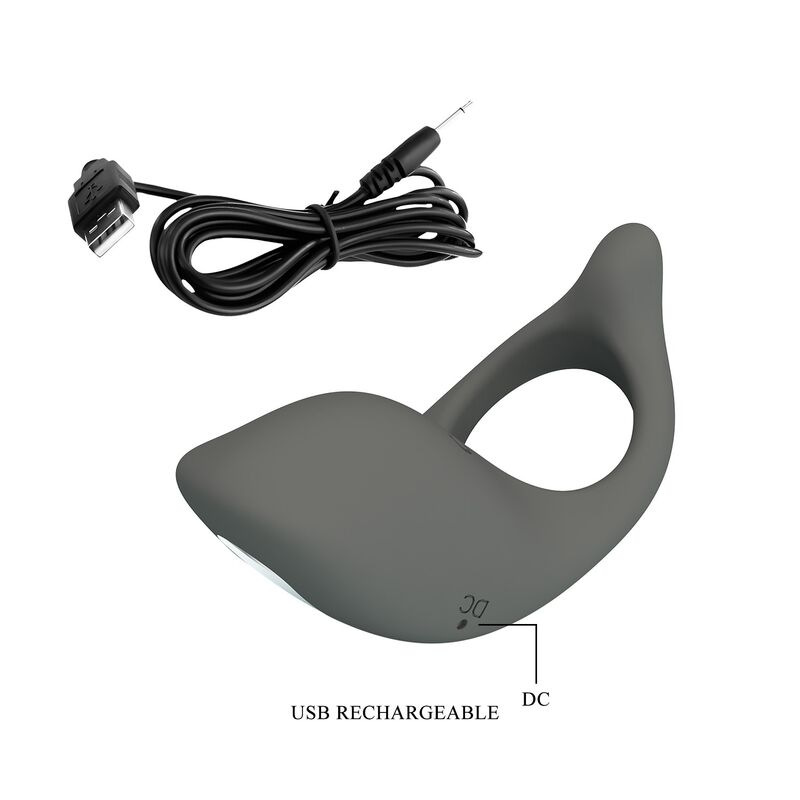 Pretty love - rechargeable soft silicone vibrating ring 7