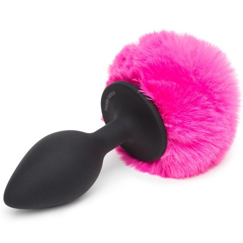 Happy Rabbit Non Vibrating Butt Plug Medium Black / Pink