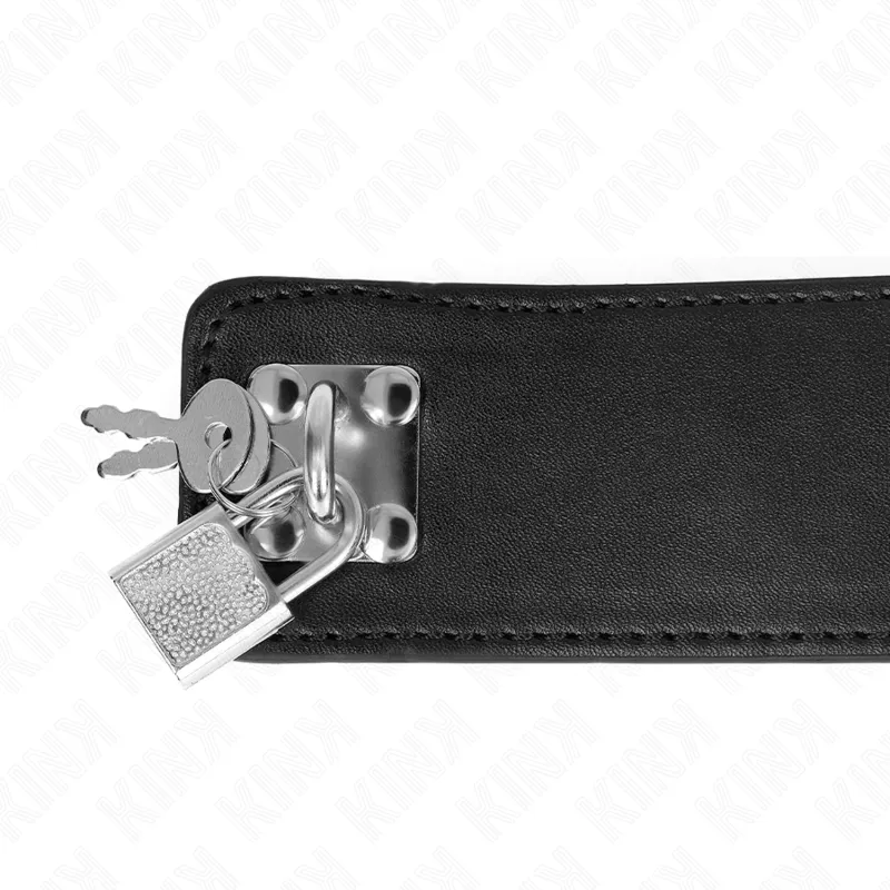 Kink - Necklace With Belt 65 Cm With Wide Black Strap Adjustable 33.5-41 Cm X 5 Cm 5
