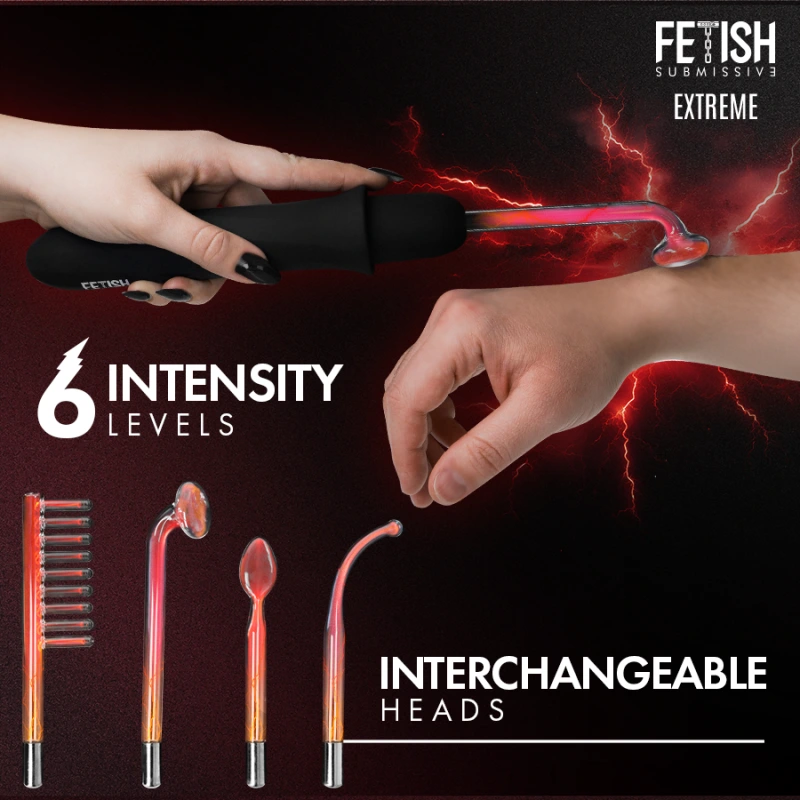 Fetish submissive - high frequency electrostimulation wand 1
