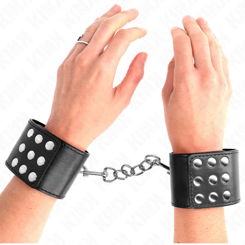 Kink - Wrist Restraints With Snap Fasten Black Adjustable 19-24 Cm X 5.5 Cm 3