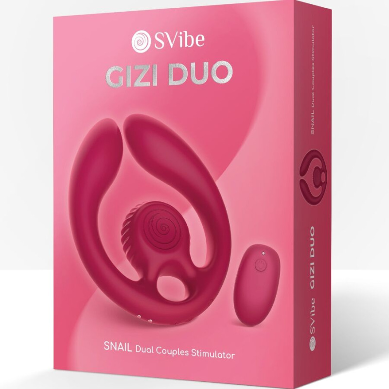 Snail vibe - gizi duo couples stimulator remote control burgundy 7