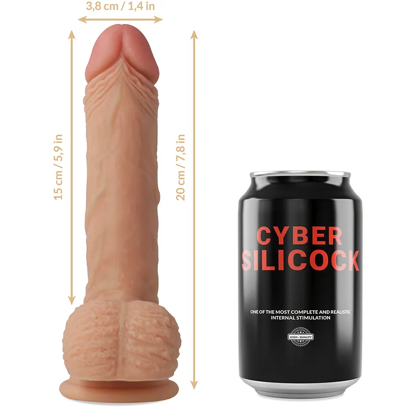 Cyber Silicock Strap-On Freeman With 3 Rings Free - Pripínací Penis 5