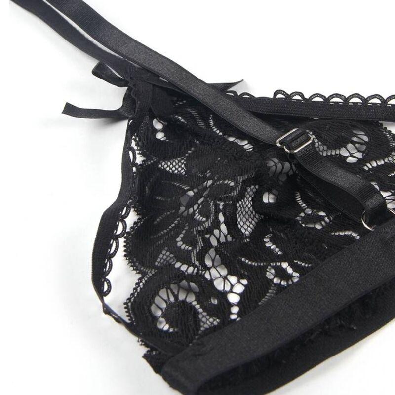 Subblime Three Pieces Set Bra+ Garter Belt + Thong L/Xl 2