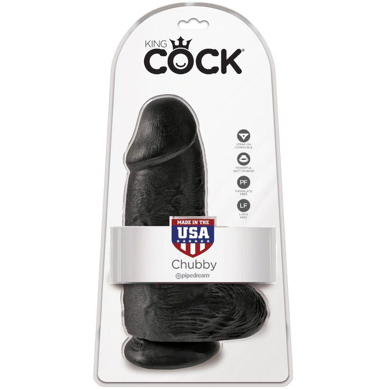 King Cock - Chubby Realistic Penis 23 Cm Black 5