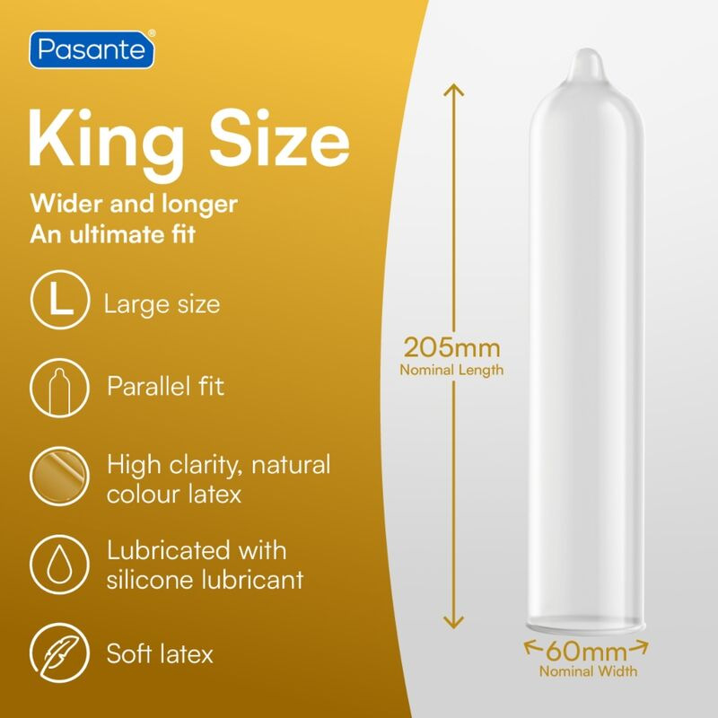 Pasante - kondómy king size balenie 144 ks 2