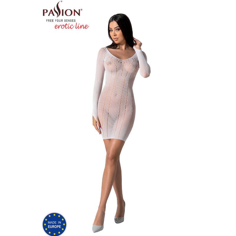 Passion - Bs101 Bodystocking White One Size - Sieťované Erotické Šaty