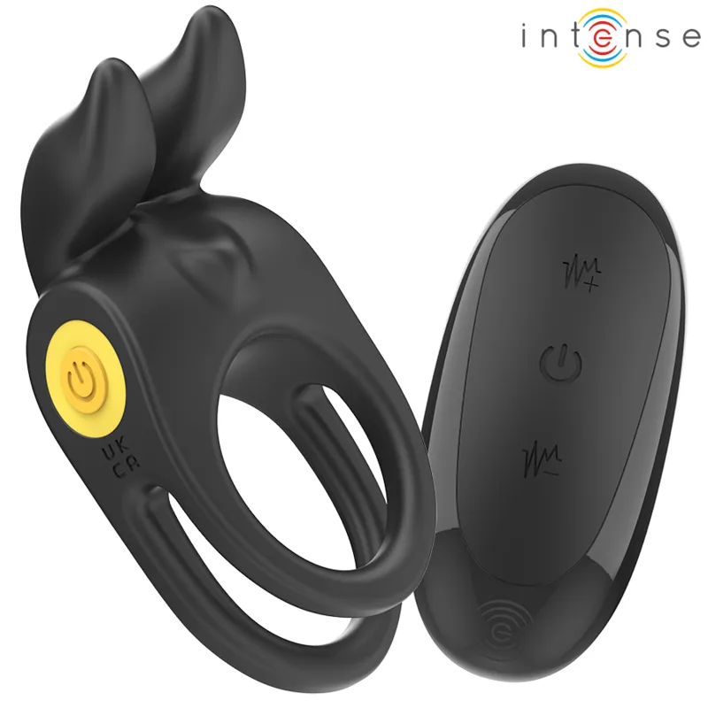 Intense - sam vibrator double penis ring 10 vibrations black 3