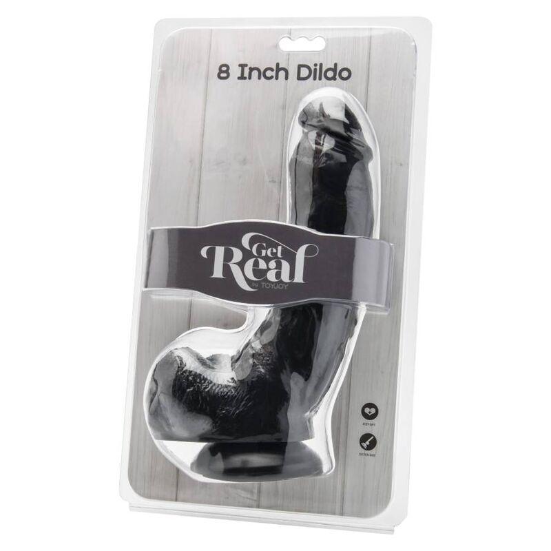 Get Real - Dildo 20,5 Cm With Balls Black 1