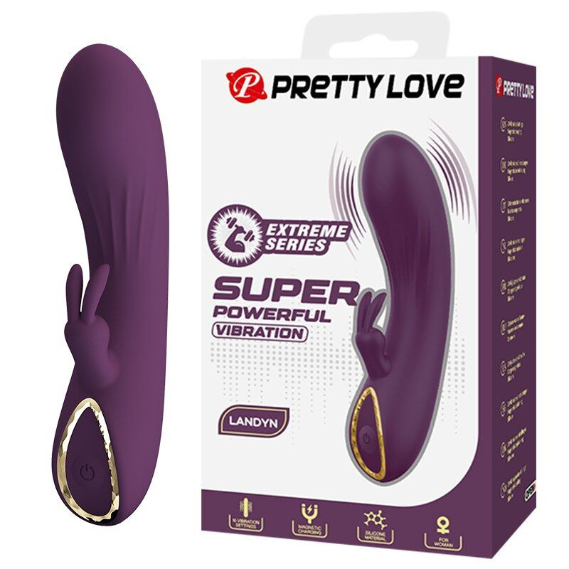 Pretty love - landyn rechargeable rabbit vibrator 10 functions purple