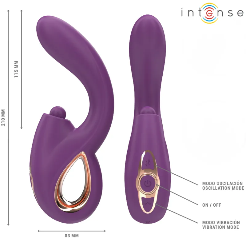 Intense - lali multifunction g-spot vibrator tapping & thrust & vibration purple 4