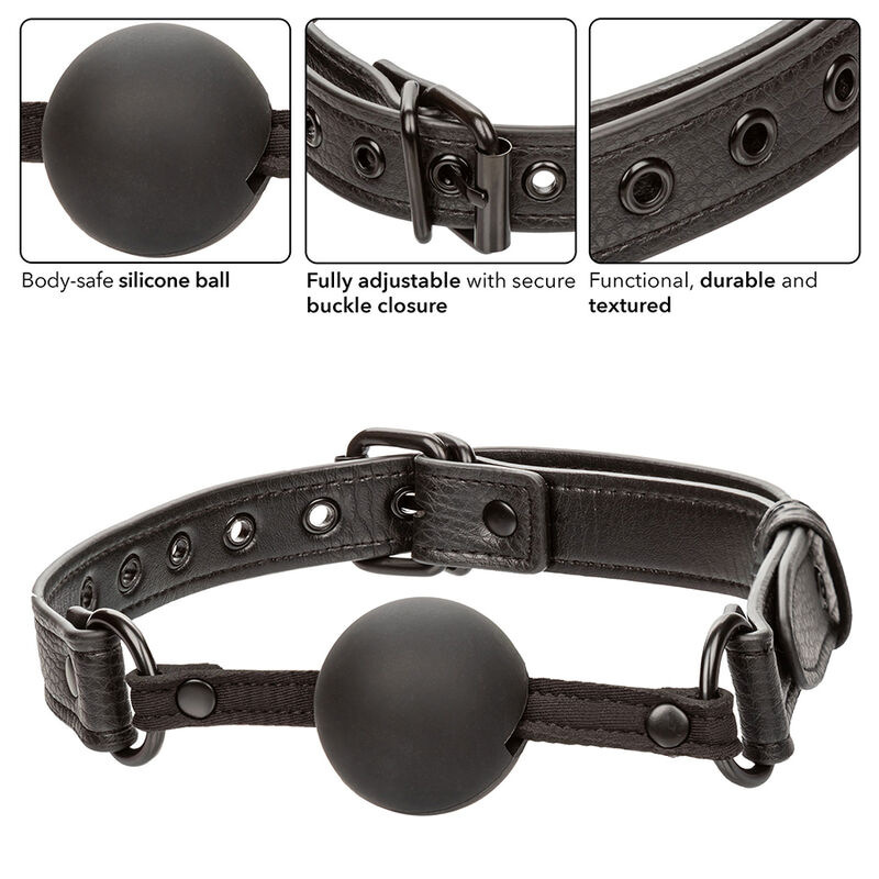Calexotics - nocturnal ball gag silicone black 3
