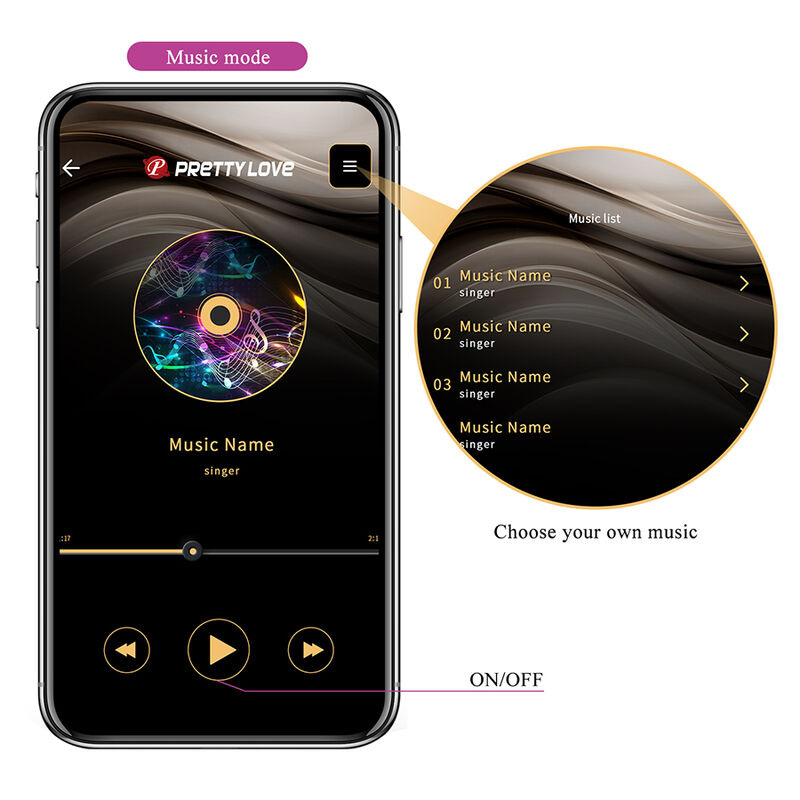 Pretty love - hazelynn 12 function app control massager pink 15