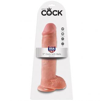 King Cock 11" Cock Flesh With Balls 28 Cm
