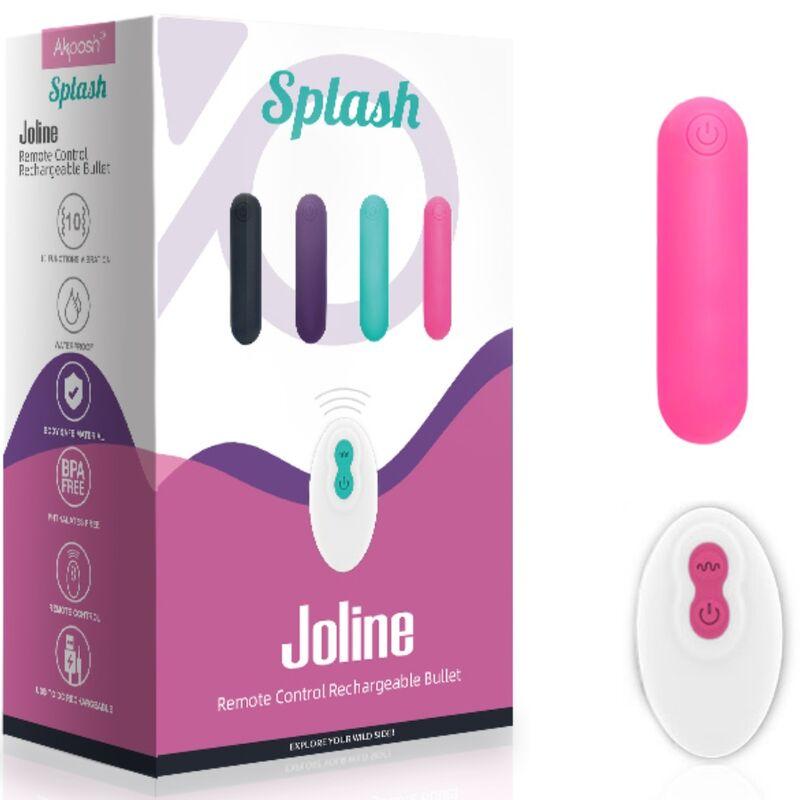 Armony - splash joline vibrator bullet silicone remote control 10 vibrations 65 x 15 cm pink 4