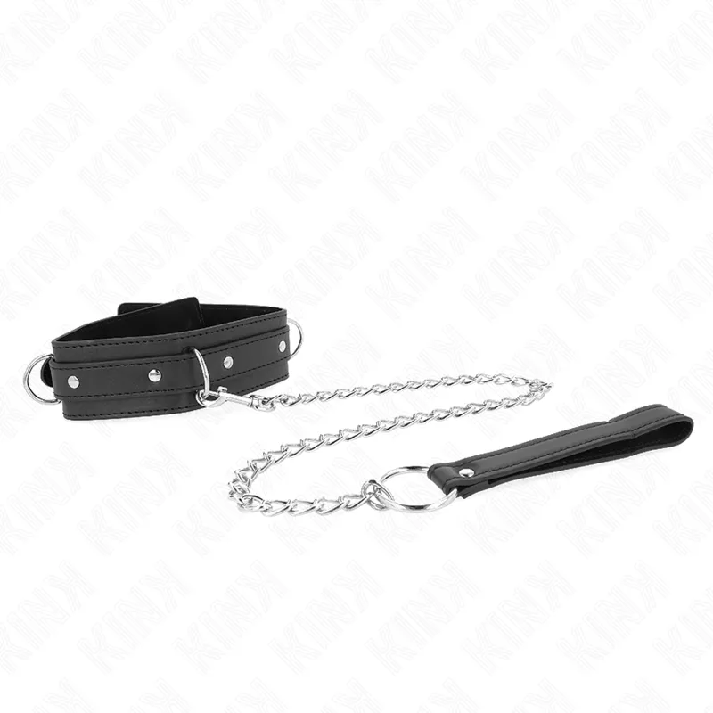 Kink - Necklace With Leash 65 Cm 3 Ring Model 1 Adjustable 38-49 Cm X 5 Cm