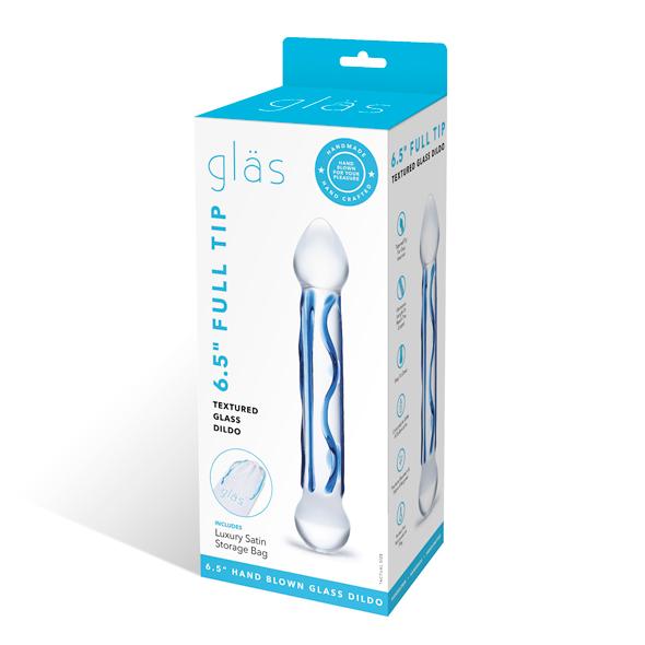 Glas - Full Tip Textured Glass - Sklenené Dildo 3