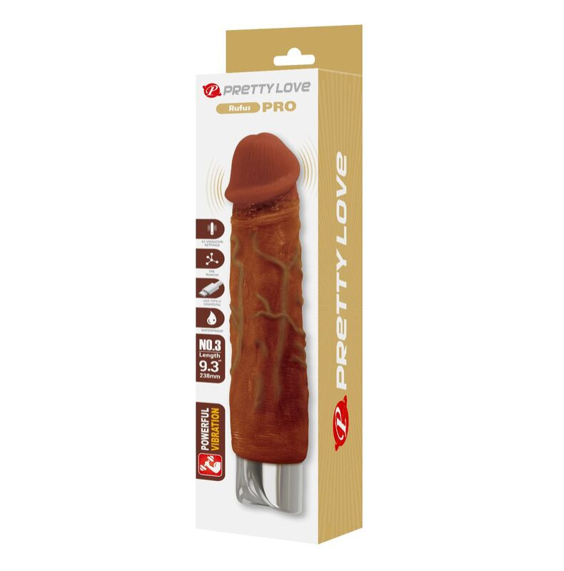 Pretty love - pro realistic vibrator 23.5 cm Ø 4.8 cm brown 2