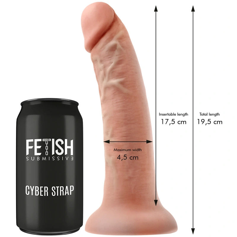 Fetish submissive cyber strap - harness with remote control dildo watchme technology M 3