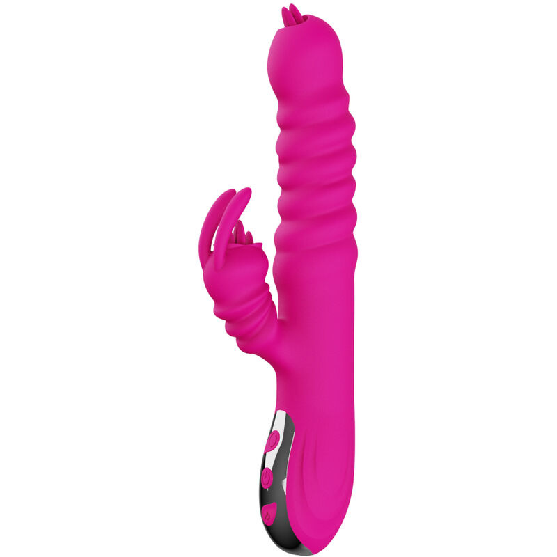 Armony - rabbit double tongue multifunction vibrator fuchsia heat effect 4