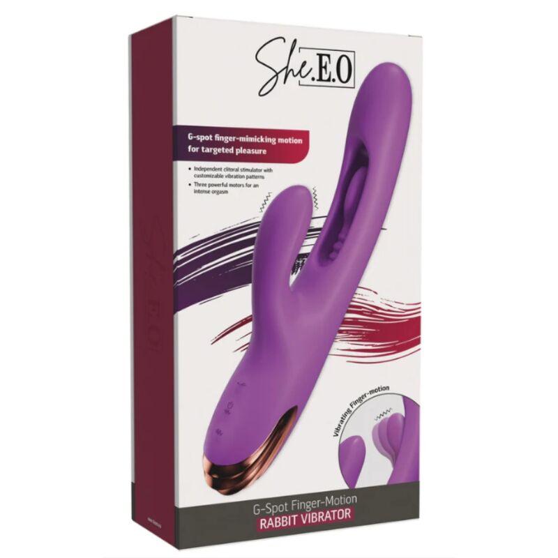 She.e.o - rabbit g-spot vibrator with digital movement purple 6