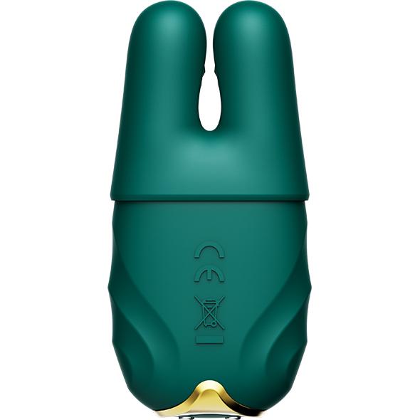 Zalo - Nave Wireless Vibrating Nipple Clamps Turquoise Green