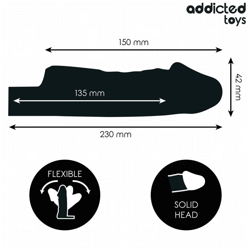 Addicted toys - transparent penis extenson size s 23 cm 3