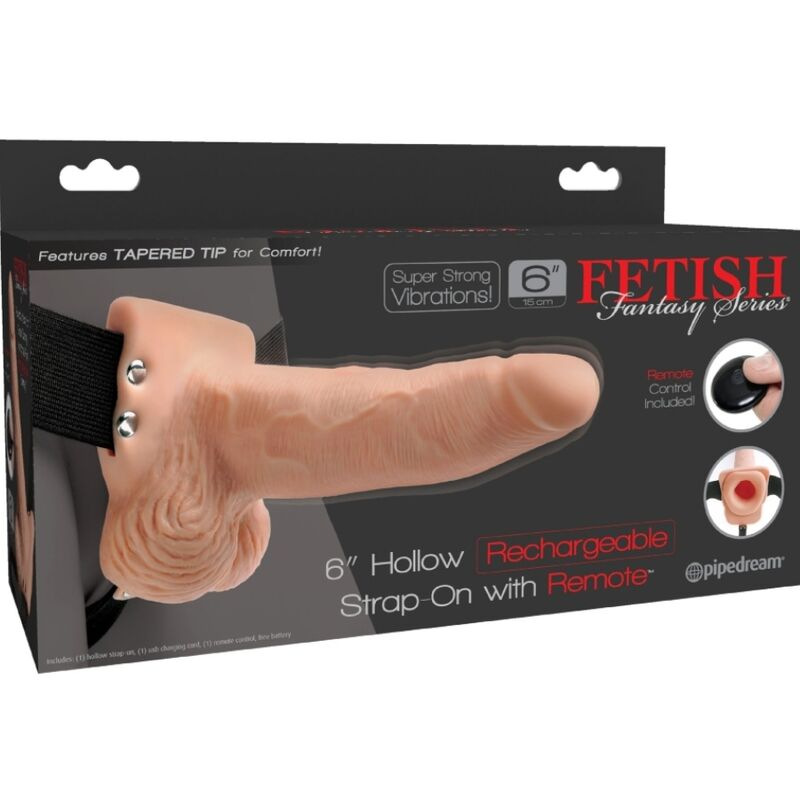 Fetish fantasy series - adjustable harness remote control realistic penis with rechargeable testicle