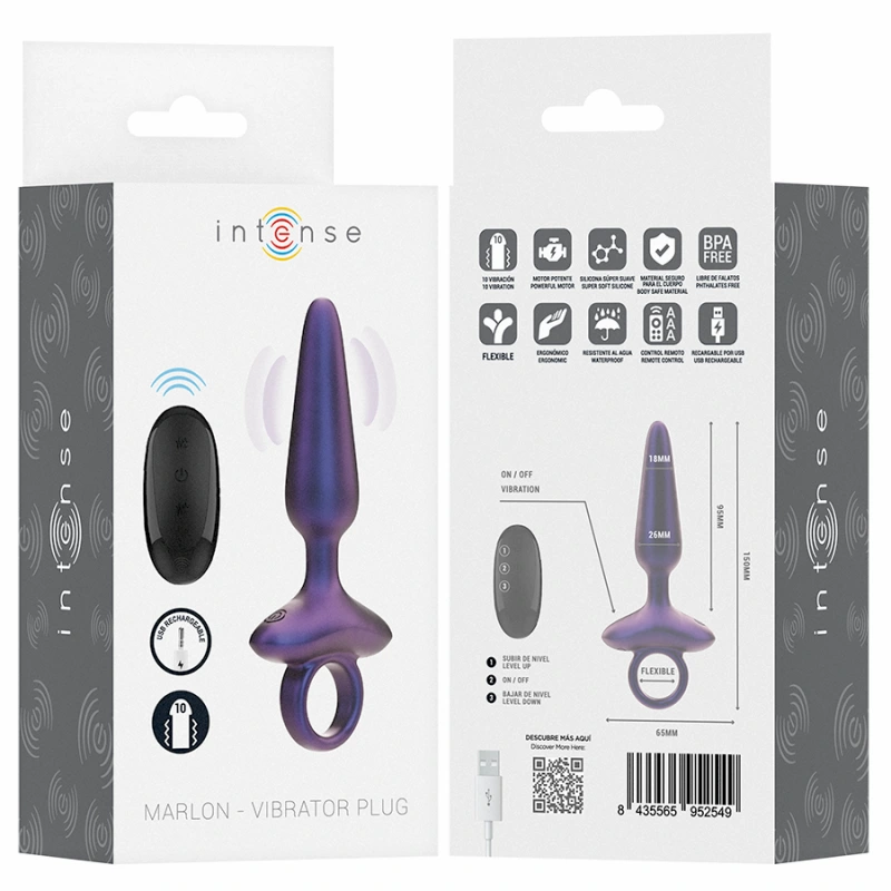 Intense - marlon vibrating anal plug model 4 remote control 7