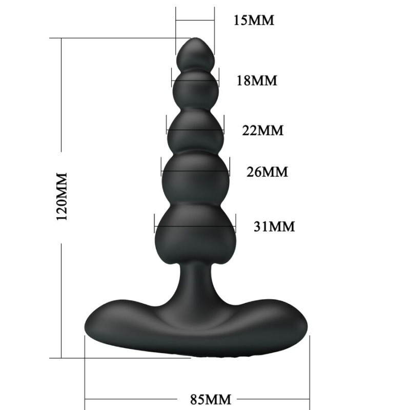 Pretty love - corban anal vibrator 10 vibrations black 6