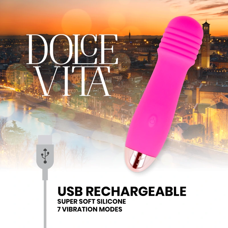 Dolce vita - rechargeable vibrator three pink 7 speeds 3