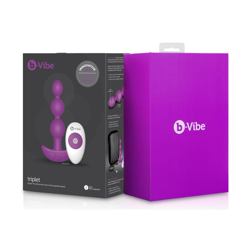B-Vibe - Triplet Anal Beads Fuchsia 9