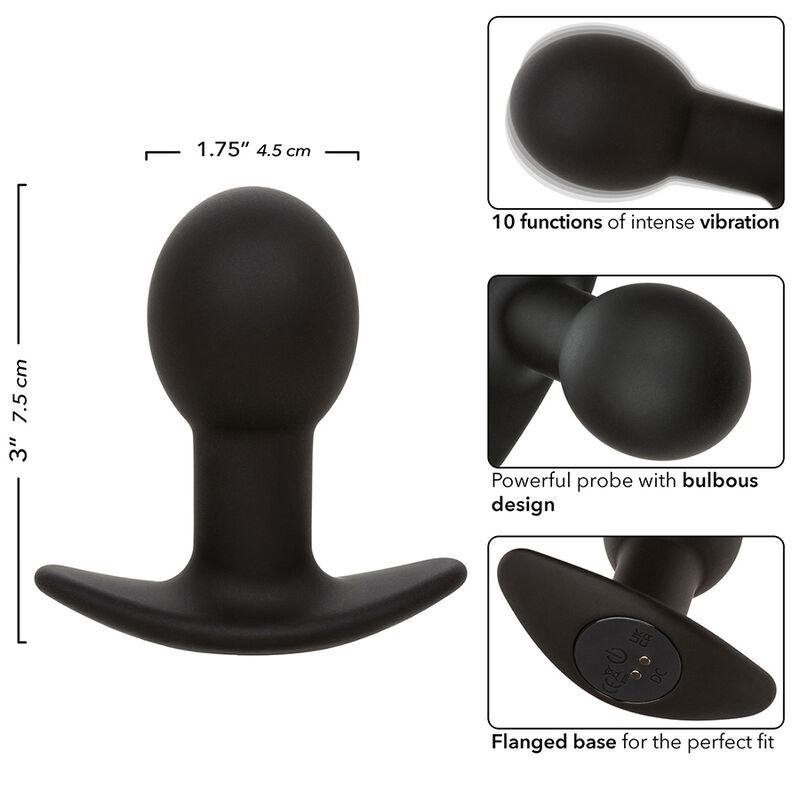 Calexotics - Rock Bottom Anal Plug 10 Vibrations Silicone Black