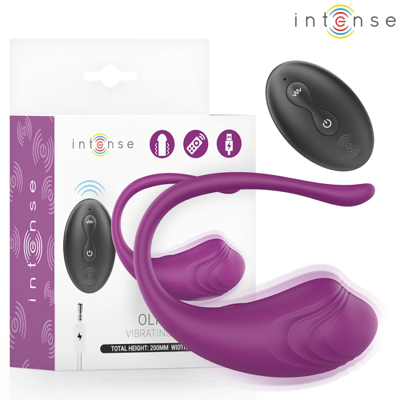Intense - olivia purple vibrating egg with remote control
