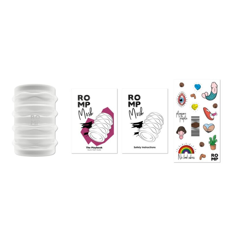 Romp - mosh transparent male masturbator with 6 cm reversble sheath 11