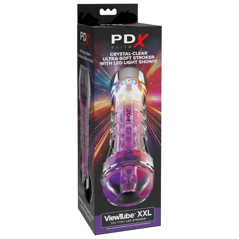Pdx elite - viewtube xxl led transparent stroker 27.3 cm 4