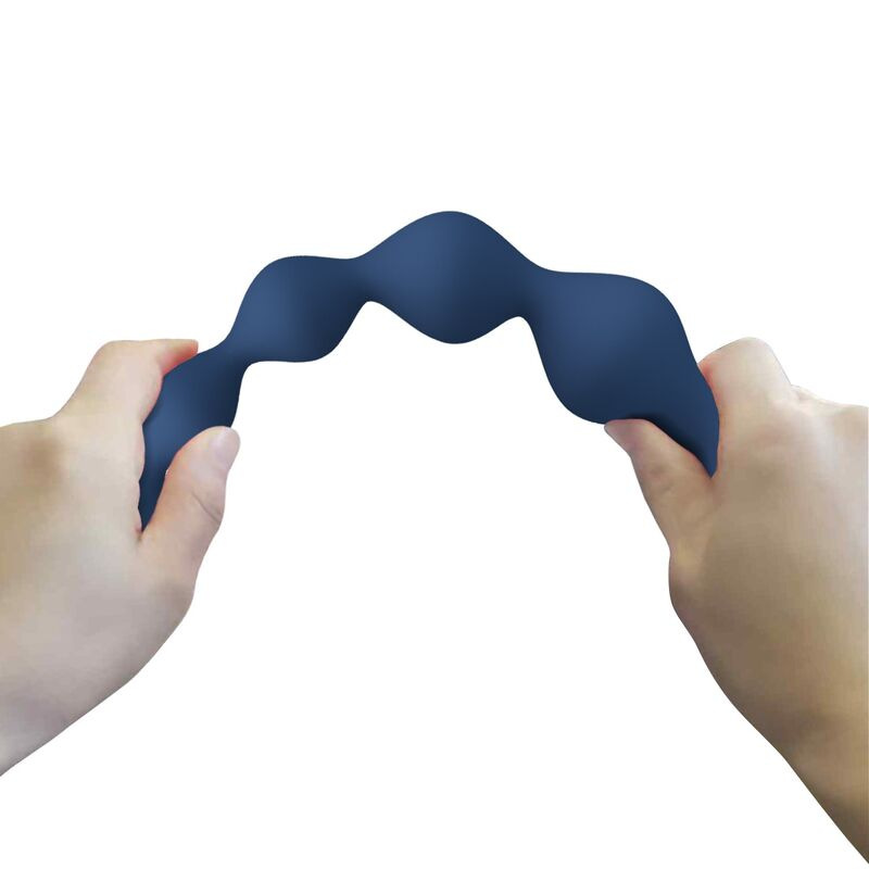 Mr play - blue silicone anal beads & anal plug 20.4 cm 7
