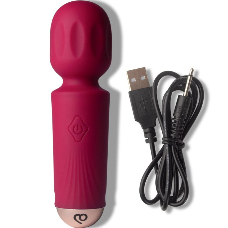 Rocks-off - mini rechargeable wand 16 functions azalea red 3