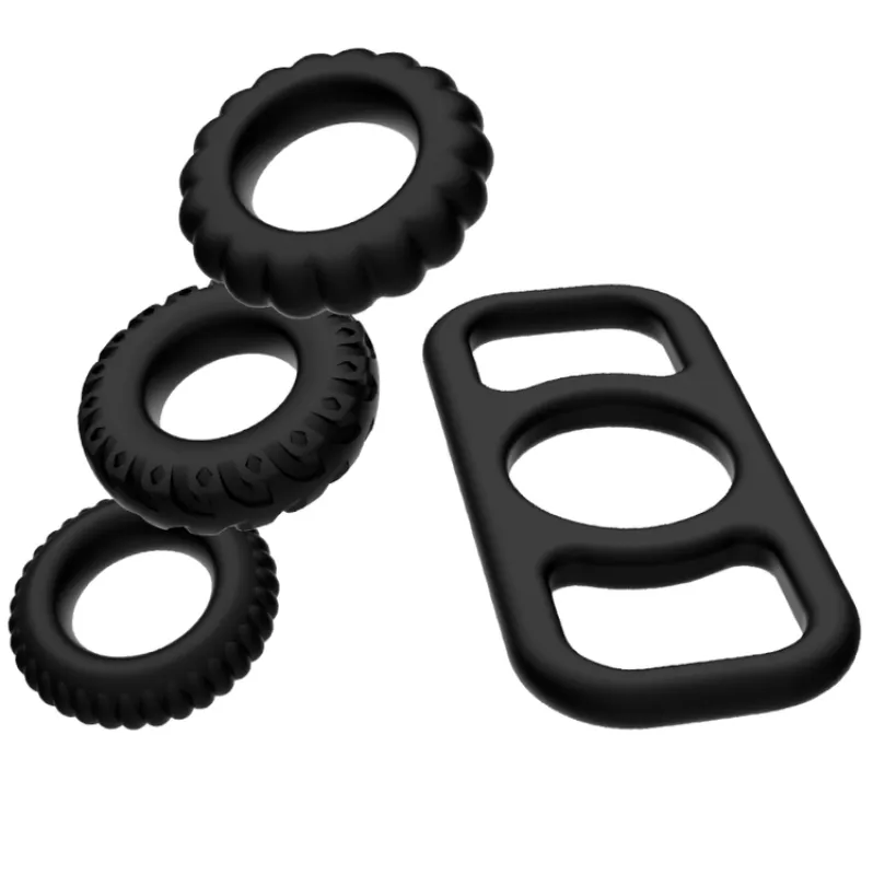 Addicted Toys Cock Ring Set 4 Pieces - Krúžky Na Penis 1