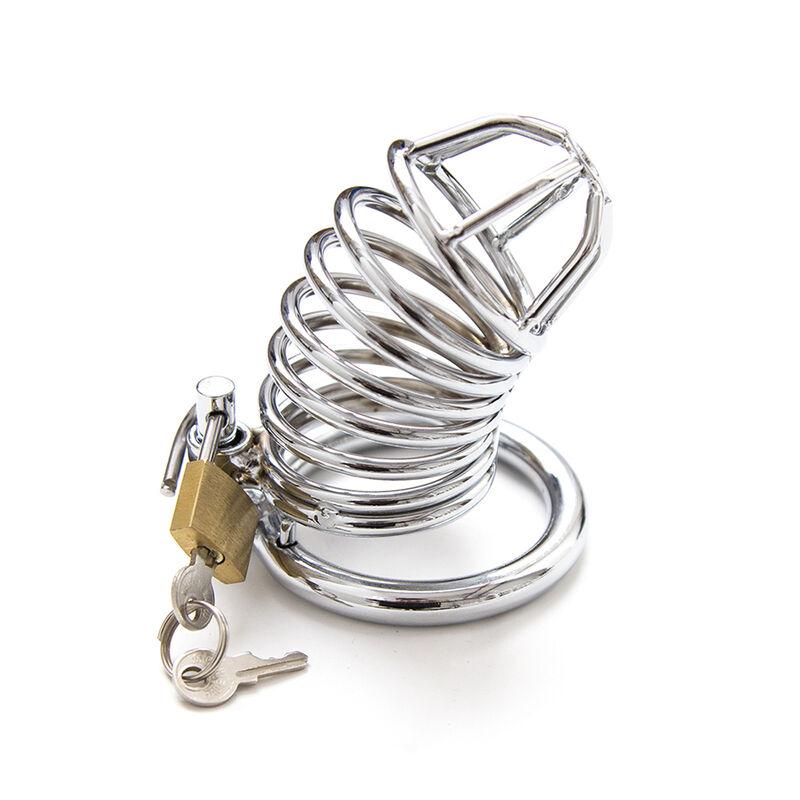 Ohmama Fetish Metal Chastity Lockable Cock Cage Size S 2