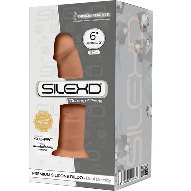 Silexd - Model 2 Realistic Penis Premium Silexpan Silicone Caramel 15 cm 2