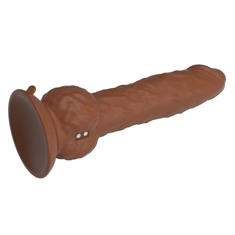 Pretty love - eren thrusting vibrating dildo 20.5 cm Ø 4.5 cm brown 4