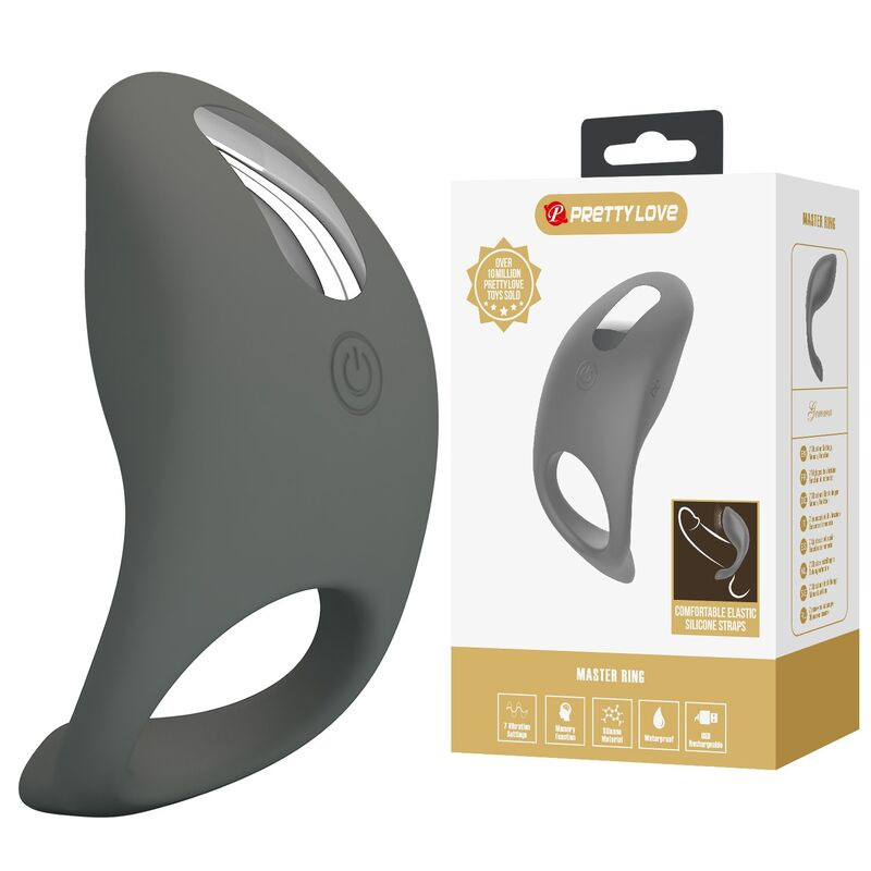 Pretty love - rechargeable soft silicone vibrating ring 2