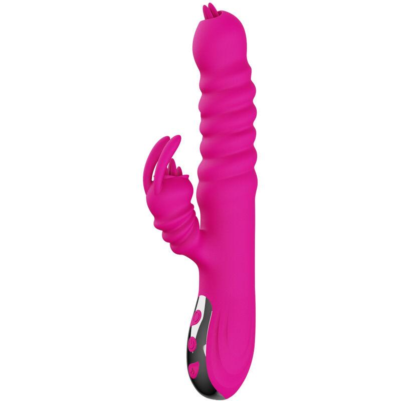 Armony - Rabbit Double Tongue Multifunction Vibrator Fuchsia Heat Effect 4
