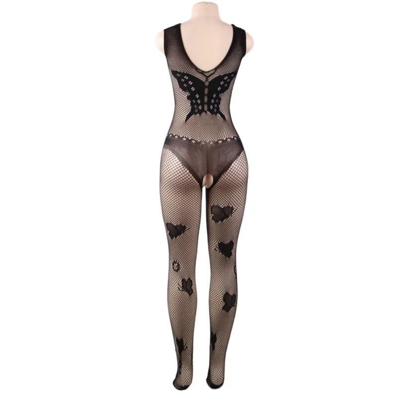 Queen Lingerie Butterlfy Patterns Bodystocking S-L