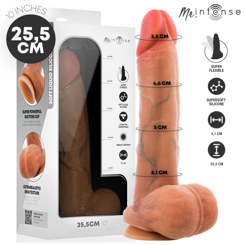 Mr intense - gary xl ultra-realistic silicone cock with testicles 25.5 cm -Ø- 5.1 cm