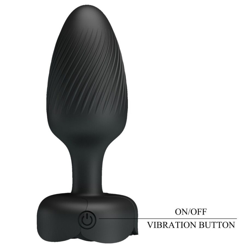 Pretty love - varian anal plug with led light black 10.8 cm 7