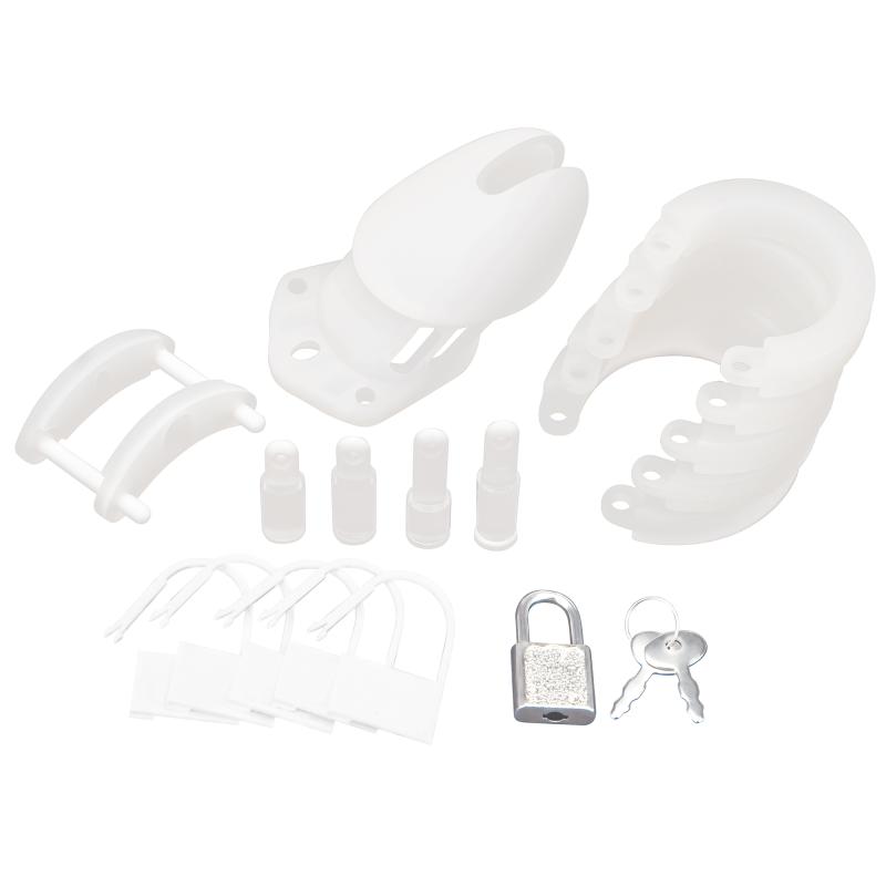 Blueline - Silicone Chastity Cage Silver 2