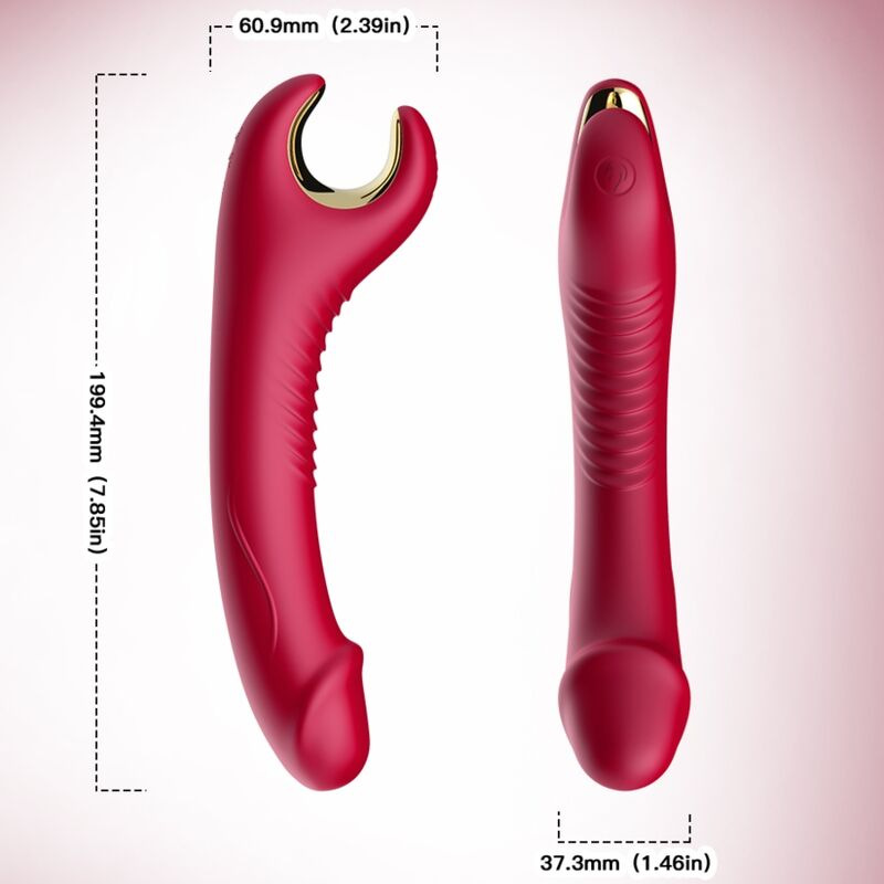 Armony - prince dildo vibrator & rotator red 2
