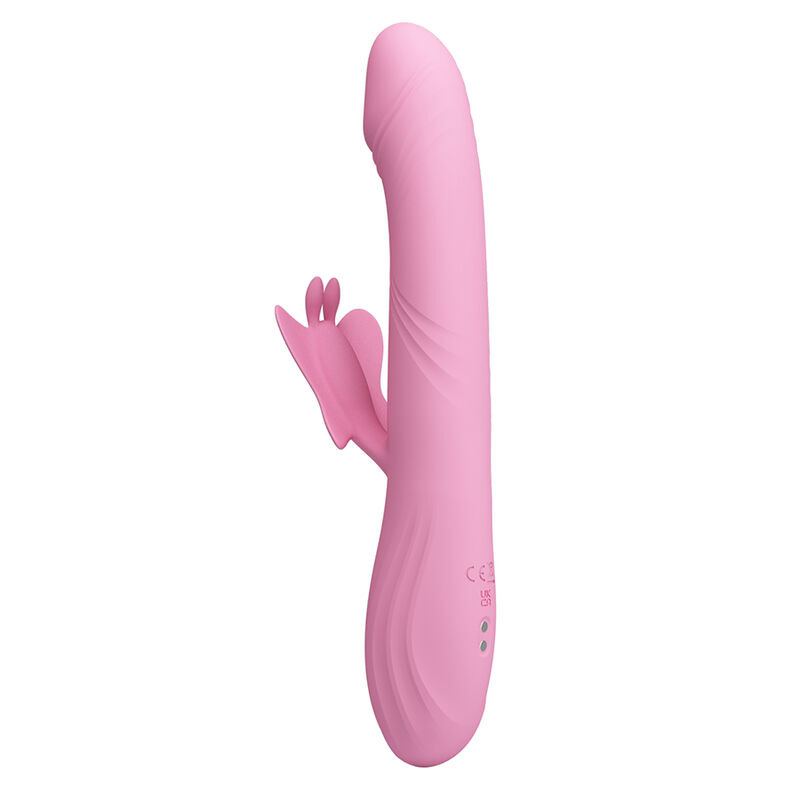 Pretty love - bella rabbit vibrator with butterfly stimulation and led pink 3